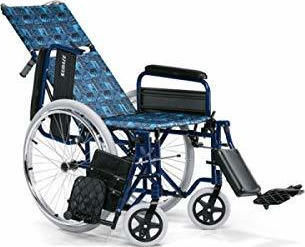 Surace 600 Folding Special Type Wheelchair with Reclining Back 44cm J2406009 Blue
