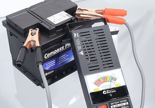 Compass 07173 Αναλογικό Battery Tester με Κροκοδειλάκια