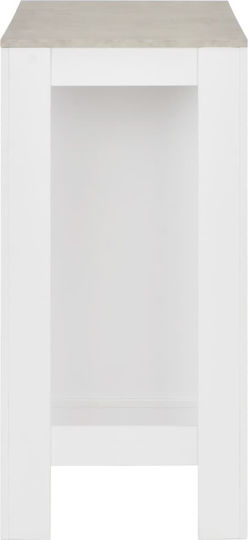 Bar Table Wooden Gray Concrete 110x50x103 cm