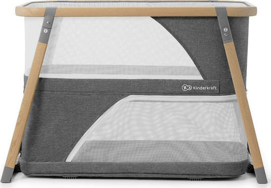 Kinderkraft Sofi 4 in 1 Παρκοκρέβατο 2 Επιπέδων με Στρώμα Γκρι 107x63cm