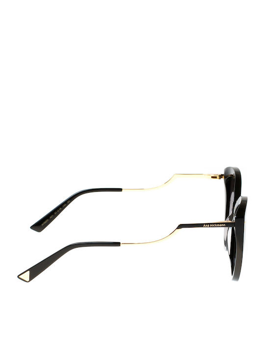 Ana Hickmann Women's Sunglasses with Black Frame and Black Gradient Lens AH9280 A01