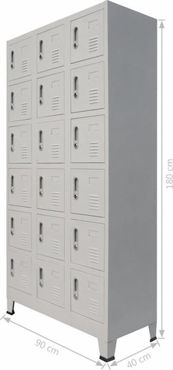 Шкаф Метал с 18 шкафчета 90x45x180бр