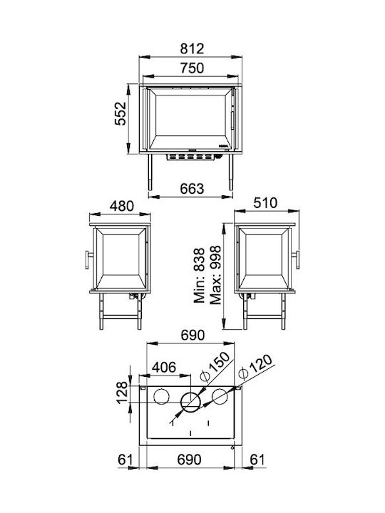 Boreal i703S Șemineu cu inserție Caseta Lemn Ventilație 10.5kW Trei fețe cu o ușă care se deschide Rezervor de expansiune închis Boreal i703S Șemineu cu inserție Caseta Lemn Ventilație 10.5kW Trei fețe cu o ușă care se deschide Rezervor de expansiune închis