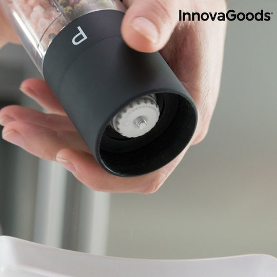 InnovaGoods Handbuch Gewürzmühlen 2 in 1 Kunststoff in Schwarz Farbe 22cm 1Stück