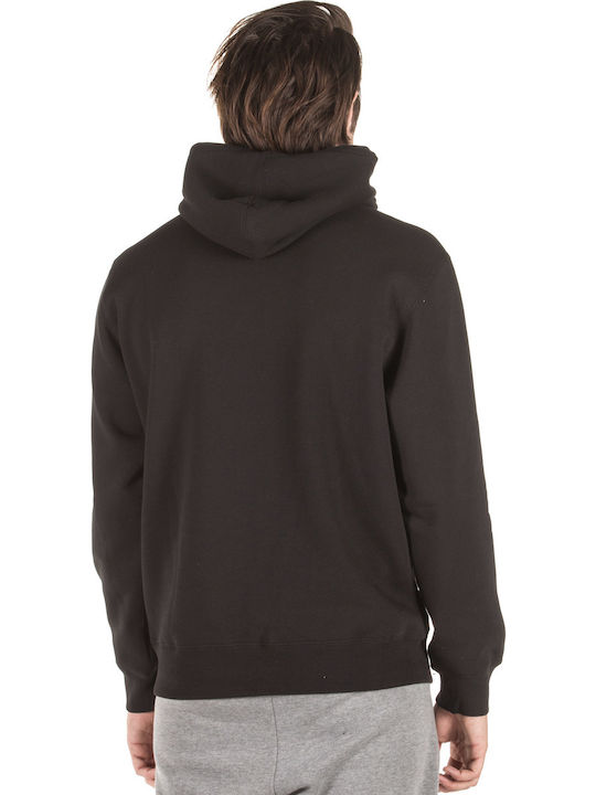 Russell Athletic Herren Sweatshirt mit Kapuze und Taschen Schwarz A8-036-2-099