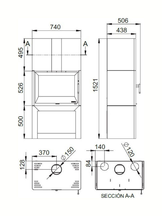 Boreal CH1000S Șemineu cu inserție Lemn Ventilație 13kW Drept cu o ușă care se deschide Rezervor de expansiune închis Boreal CH1000S Șemineu cu inserție Lemn Ventilație 13kW Drept cu o ușă care se deschide Rezervor de expansiune închis