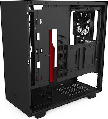 NZXT H510 Gaming Midi Tower Κουτί Υπολογιστή με Πλαϊνό Παράθυρο Κόκκινο