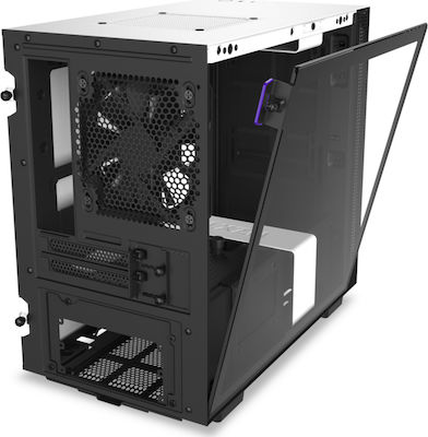 NZXT H210 Gaming Mini Tower Κουτί Υπολογιστή με Πλαϊνό Παράθυρο Λευκό