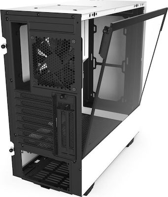 NZXT H510i Gaming Midi Tower Κουτί Υπολογιστή με Πλαϊνό Παράθυρο και RGB Φωτισμό Λευκό
