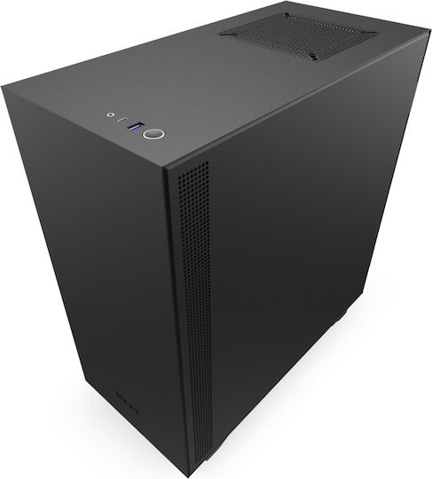 NZXT H510i Gaming Midi Tower Computer Case with Side Window and RGB Lighting Red