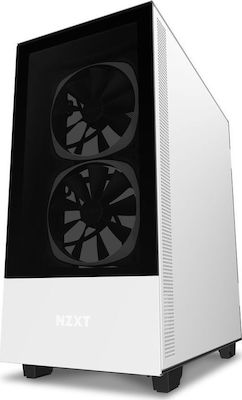 NZXT H510 Elite Gaming Midi Tower Κουτί Υπολογιστή με Πλαϊνό Παράθυρο και RGB Φωτισμό Λευκό