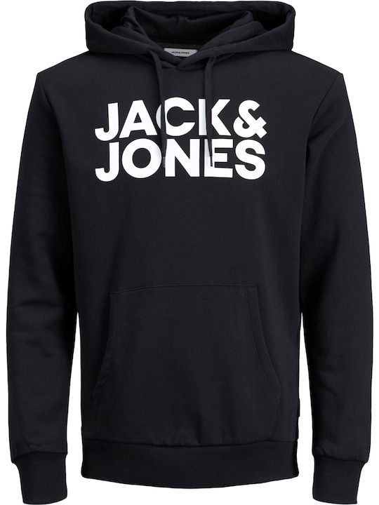 Sweatshirt with Hood Black/White letters