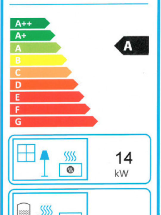 Salgueda AD765 Ενεργειακό Τζάκι Ξύλου Αερόθερμο 14kW Ίσιο με Ανοιγόμενη Πόρτα Black