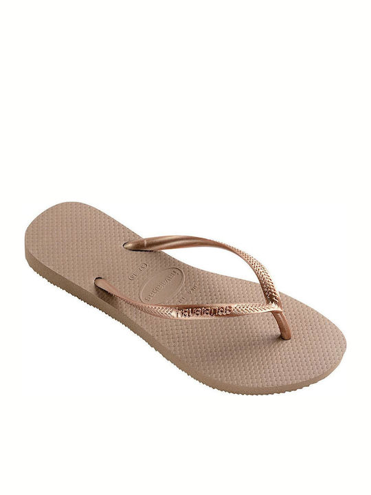 Slim Women's Flip Flops Rose Gold
