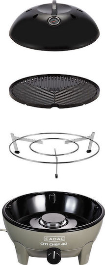 Cadac Citi Chef 40 Portable Gas Grill Grate 36cmx36cmcm with 1 pcs 2.7kW