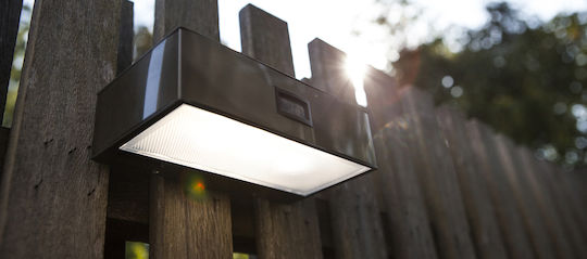 Lutec Brick Wall Mounted Solar Light 2W 150lm Natural White 4000K with Motion Sensor and Photocell IP44 9.5cmx18cmx4.8cmcm