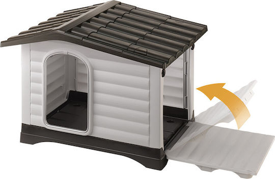 Ferplast Dogvilla Hundehaus Kunststoff Außenbereich Braun 88x72x65cm
