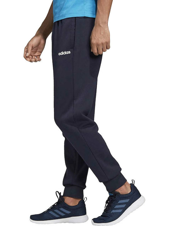 Adidas Essentials Plain Tapered Men's Fleece Sweatpants with Rubber Legend Ink