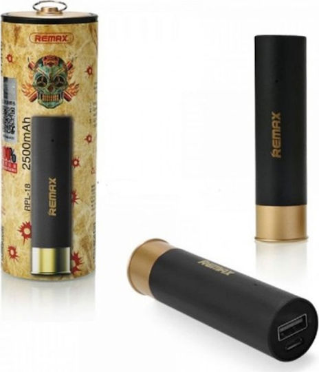Remax Shell RPL-18 Power Bank 2500mAh с USB-A порт Черен
