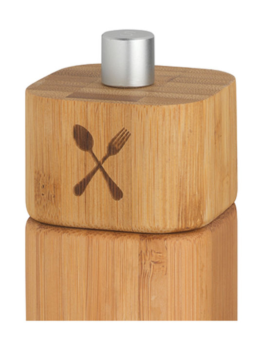 Raeder Fork-Spoon Set Manual Râșnițe Condimente din Lemn în Culoare Maro 12cm 1buc