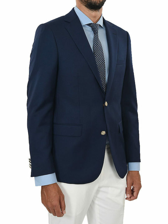 TOM FRANK BLAZER MIKRO-MUSTER J-400 ANGELICO BLAU