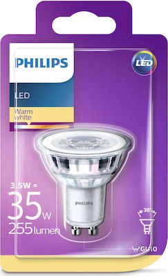 Philips Λάμπα LED για Ντουί GU10 και Σχήμα MR16 Θερμό Λευκό 255lm