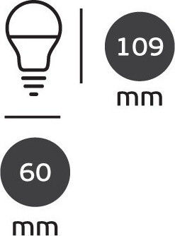 VK Lighting LED Bulb 11W 112mm for Socket B22 Warm White 1055lm