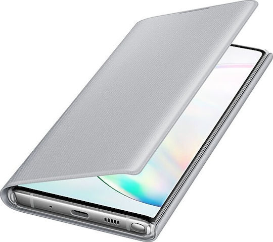 Samsung LED View Cover Book Δερματίνης Ασημί (Galaxy Note 10)