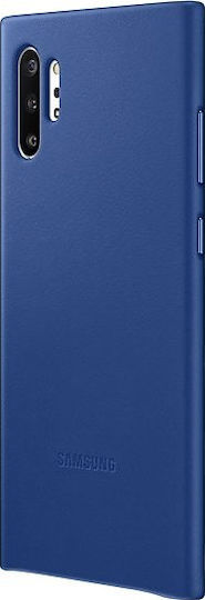 Samsung Leather Cover Umschlag Rückseite Leder Blau (Galaxy Note 10+)