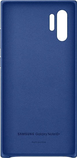 Samsung Leather Cover Umschlag Rückseite Leder Blau (Galaxy Note 10+)