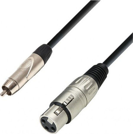 Prostage Кабел XLR женски - RCA мъжки Черен 3м BRCF-03