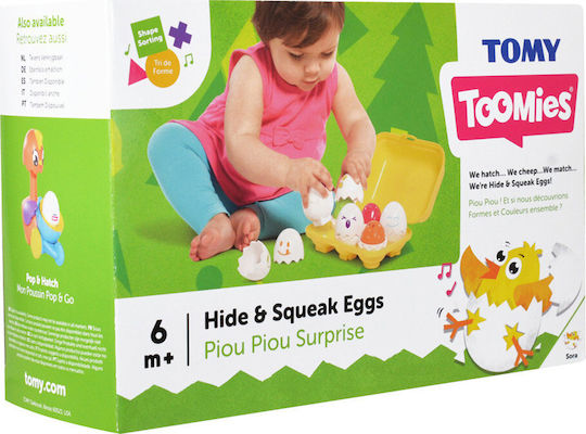 Tomy Βρεφικό Παιχνίδι Toomies Hide Squeak Eggs με Ήχους για 6+ Μηνών