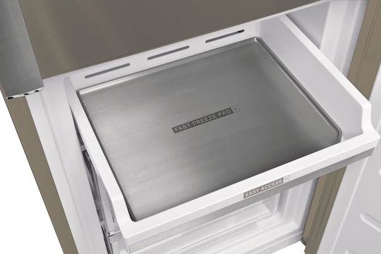 Whirlpool Ψυγειοκαταψύκτης 355lt Total NoFrost Υ201.1xΠ59.5xΒ68.8εκ. Inox W9 931D IX H