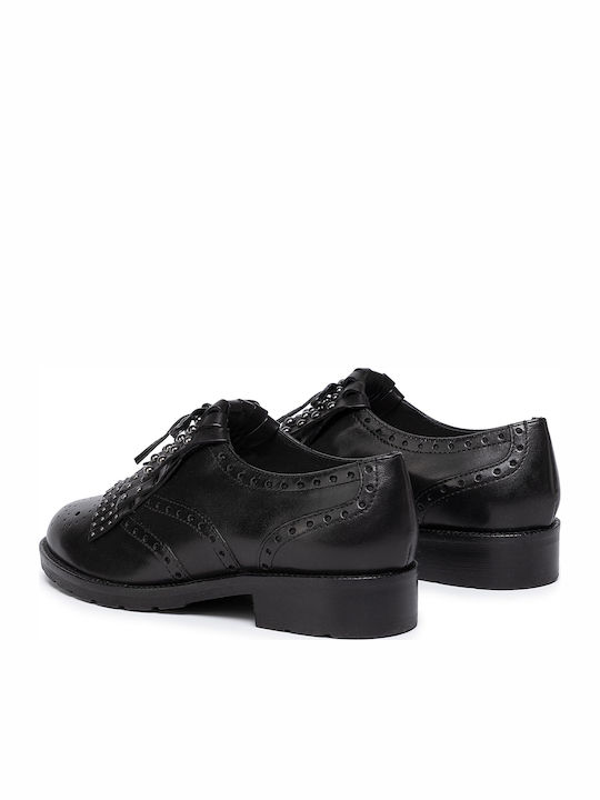 D Bettanie F Women's Leather Oxford Shoes Black