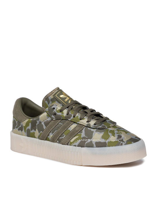 Adidas Sambarose Damen Sneakers Ash Silver / Raw Khaki / Tech Olive