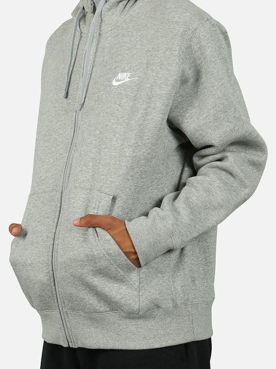Club Cardigan with Hood Gray