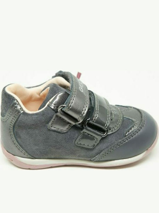 Geox Kinder-Sneaker Hoch Anatomisch mit Klettverschluss Gray