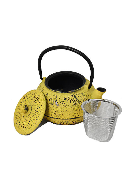 Karni Tea Set with Filter Cast Iron Yellow 600ml 1pcs