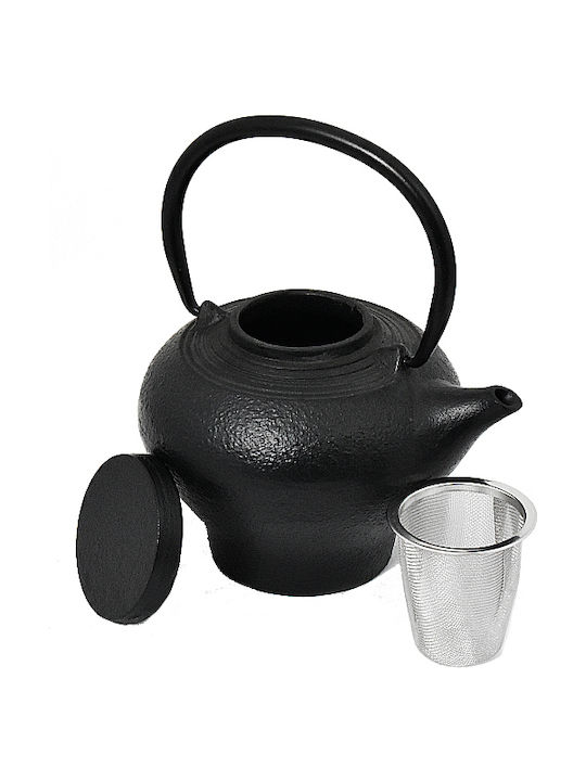 Karni Tea Set with Filter Cast Iron Black 650ml 1pcs