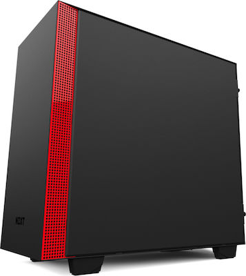 NZXT H400i Gaming Midi-Turm Computergehäuse mit RGB-Beleuchtung Rot