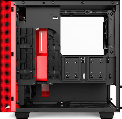 NZXT H400i Gaming Midi-Turm Computergehäuse mit RGB-Beleuchtung Rot