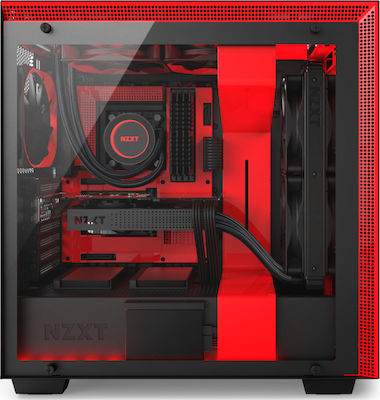 NZXT H700i Gaming Midi-Turm Computergehäuse Rot