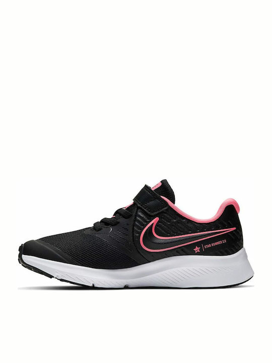 Stern Läufer Star Runner 2 Kinder Sportschuhe Laufen mit Bügel- und Schleifenverschluss Black / Sunset Pulse / White