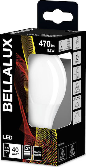 Bellalux CLA40 FR LED Bulb 5.5W for Socket E27 and Shape A60 Warm White 470lm