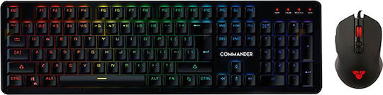FanTech Commander MVP-861 Σετ Gaming Μηχανικό Πληκτρολόγιο με Outemu Blue διακόπτες και Φωτιζόμενα πλήκτρα & Ποντίκι (Αγγλικό US)