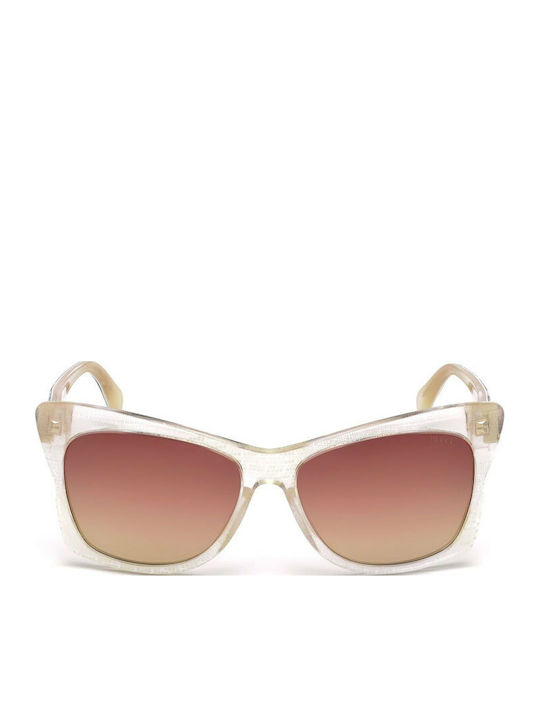 Emilio Pucci Ochelari de soare Λευκά cu Plastic Cadru & Roșu Lentilă