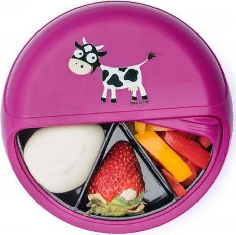 Carl Oscar Snack Disc Plastic Kids' Food Container Purple x x 4.5cm