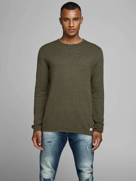 Jack & Jones Men's Long Sleeve Sweater Olive Night