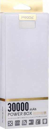 Remax PPL-14 Power Bank 30000mAh с 2 USB-A порта Бял