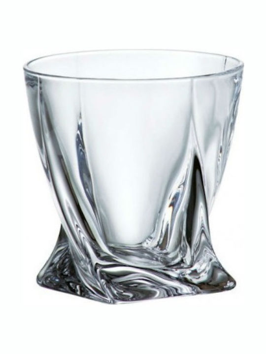 Bohemia Quadro Cristal Carafă de Servire Whiskey 27.9buc cu Dop și Pahare Transparentă 340ml 7buc